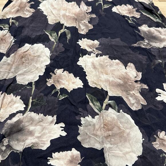 & Other Stories Women 12 Dress A-line V-Back Sleeveless Rose Print Mini Black - Picture 3 of 8